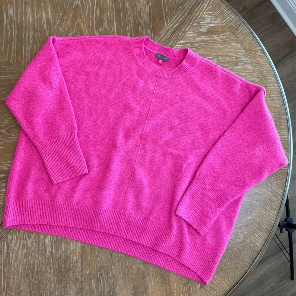 Vince Camuto Vibrant Pink Crew Neck Sweater - Picture 1 of 6